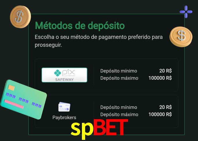 O cassino spbet oferece uma grande variedade de métodos de pagamento